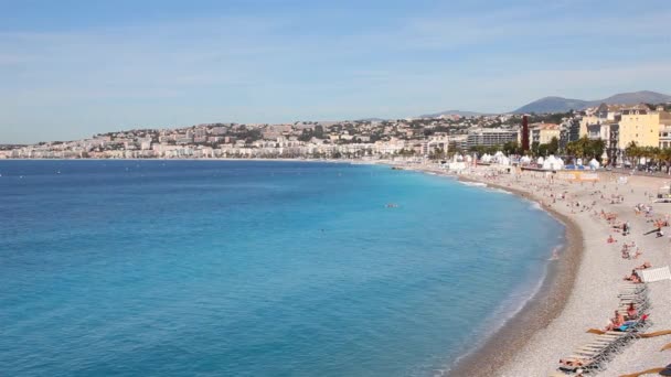 Vista Nice Riviera Francesa — Vídeo de Stock