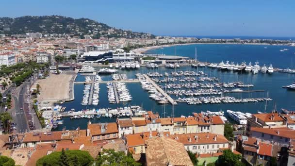 Cannes City View South France — Stock Video