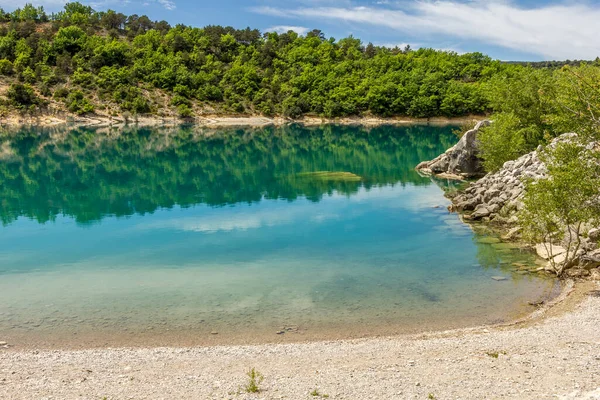 Sjön Gorges Verdon Frankrike — Stockfoto