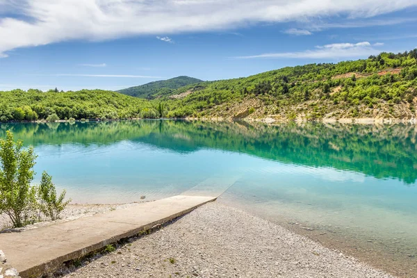 Sjön Gorges Verdon Frankrike — Stockfoto