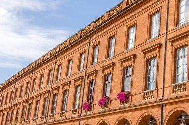 Fransa 'nın güneyindeki Toulouse' da tipik mimari