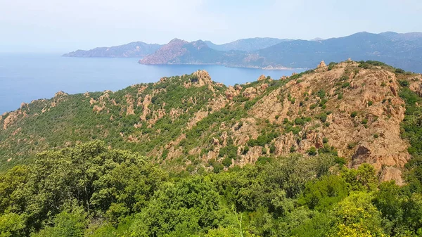 Calanques Piana Moře Korsice Francie — Stock fotografie