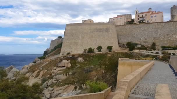 Kasteel Van Calvi Noord Corsica Frankrijk — Stockvideo