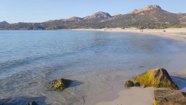 Ostriconi Beach Corsica France — Stock Video