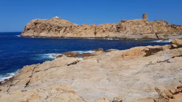 Korsika Fransa Daki Ile Rousse Manzarası — Stok video