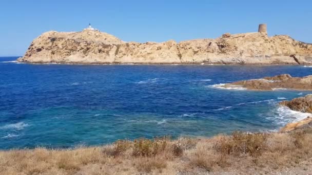 Korsika Fransa Daki Ile Rousse Manzarası — Stok video