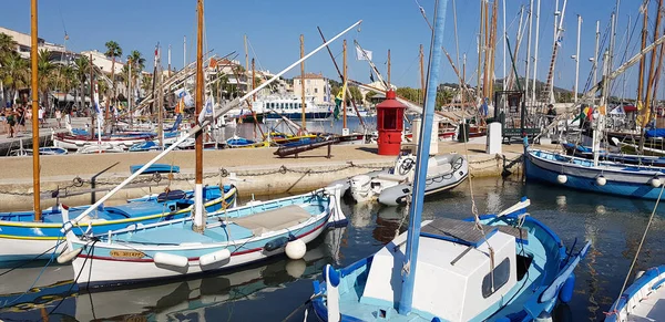 Six Fours Les Plages France 2020 People Walking Brusc Port — 스톡 사진