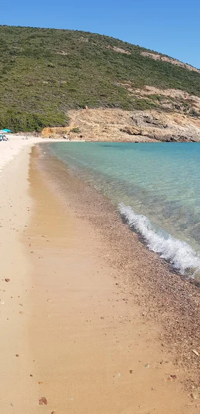 Peisaj Piana Plaja Corsica Franţa — Fotografie, imagine de stoc