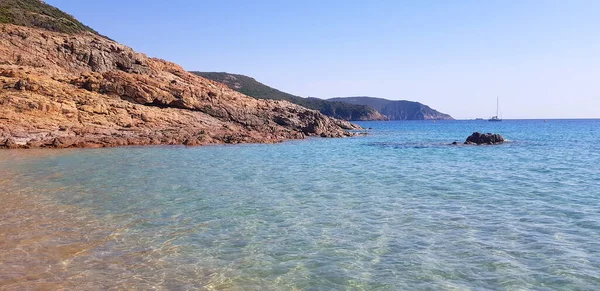 Stenar Piana Stranden Korsika Frankrike — Stockfoto