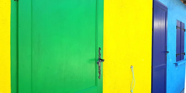 Casas Coloridas Puerto Antiguo Sur Francia —  Fotos de Stock