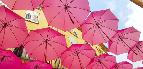 Parapluies Dans Centre Grasse Sud France — Photo