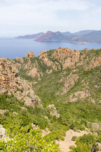 Calanques Piana Sea Corsica France — стоковое фото