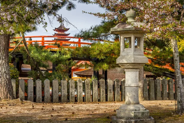 Santuario Itsukushima Isola Miyajima Hiroshima Giappone — Foto Stock