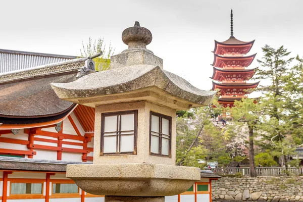 Santuario Itsukushima Isla Miyajima Hiroshima Japón — Foto de Stock