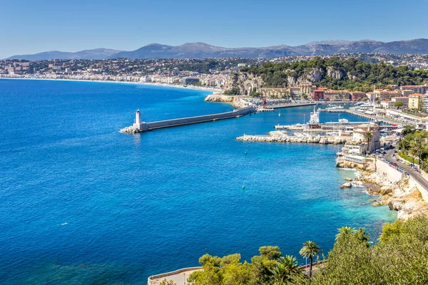Wybrzeże Nicei Południe Francji — Zdjęcie stockowe