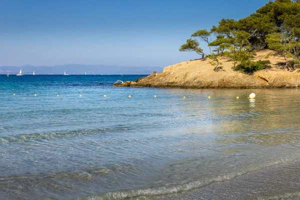 Plaża Porquerolles Prowansja Francuska — Zdjęcie stockowe