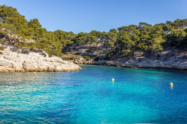 Fransa 'nın Cassis derelerindeki manzara
