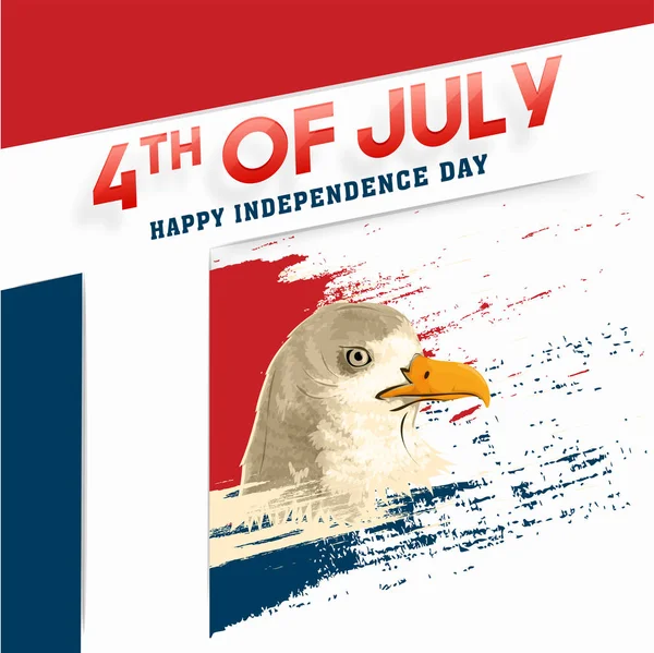 Amerykańskiego Dnia Niepodległości Celebracja Plakat Baner Lub Projekt Ulotki — Wektor stockowy