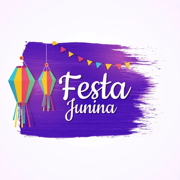 Festa Junina Fondo Vacaciones — Vector de stock