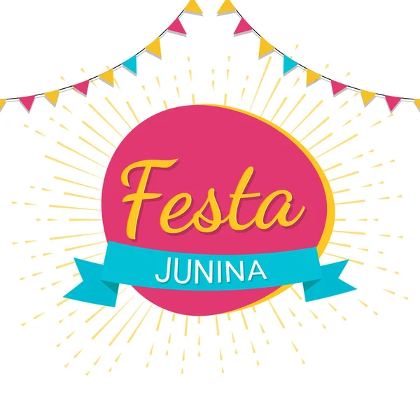 Festa Junina Tło Wakacyjne — Wektor stockowy