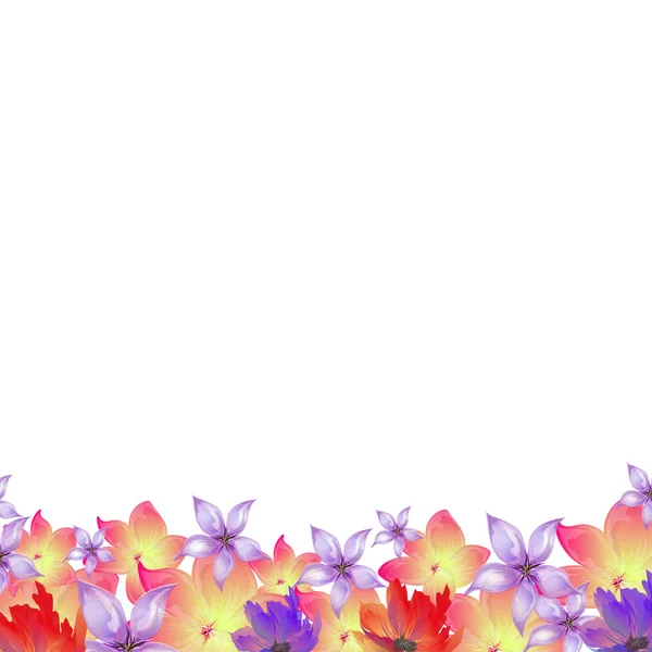 Vacker Akvarell Blommor Dekorerade Bakgrund Kan Användas Som Gratulationskort Eller — Stock vektor