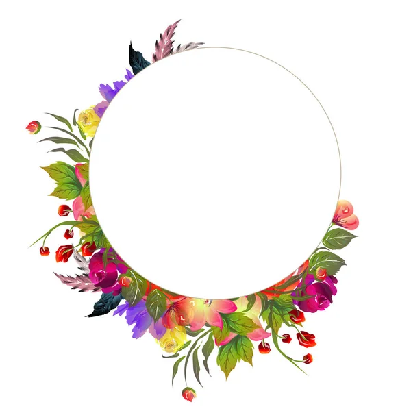 Gyönyörű Akvarell Virágokkal Díszített Háttér Lehet Használni Mint Üdvözlőlap Meghívó — Stock Vector