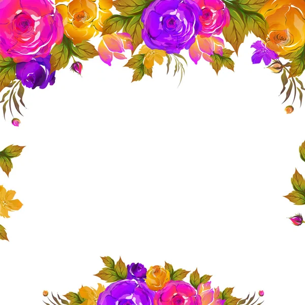 美丽的水彩花装饰背景 可用作贺卡或请柬设计 — 图库矢量图片