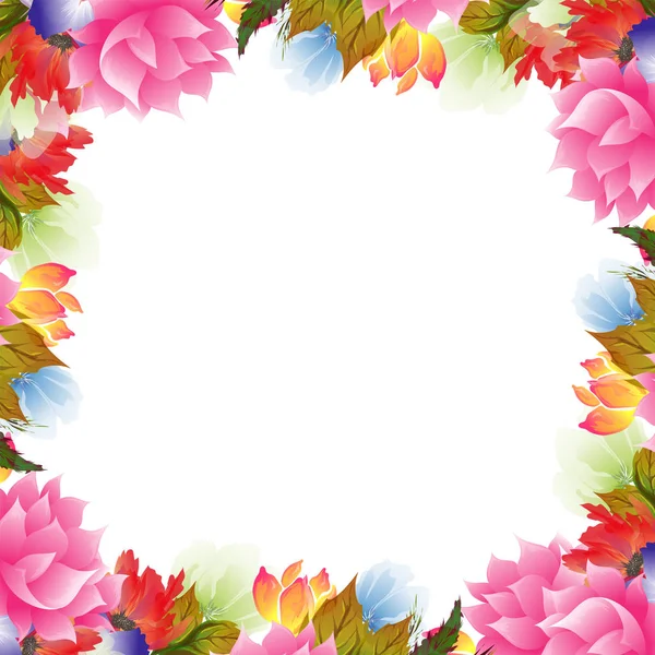Beau Fond Décoré Fleurs Aquarelle Peut Être Utilisé Comme Carte — Image vectorielle