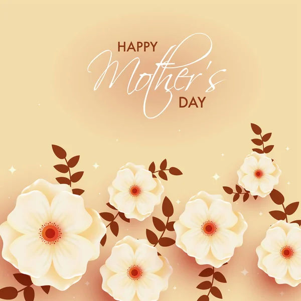 Happy Mother Day Viering Achtergrond Met Prachtige Bloemen — Stockvector