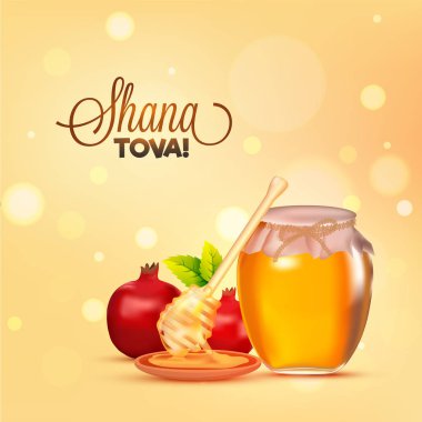 Yahudi yeni yılı, Rosh Hashanah Festival arka plan. 