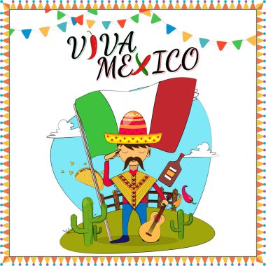 Bağımsızlık günü Meksika arka plan. 