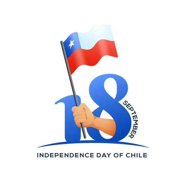 チリ背景デザインの独立記念日 — ストックベクタ