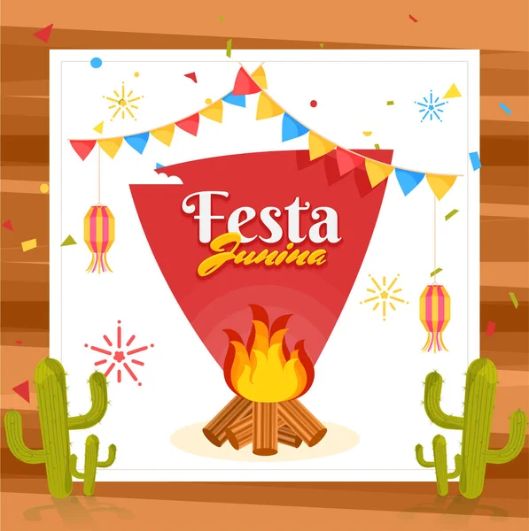 Festa Junina Fondo Vacaciones — Vector de stock