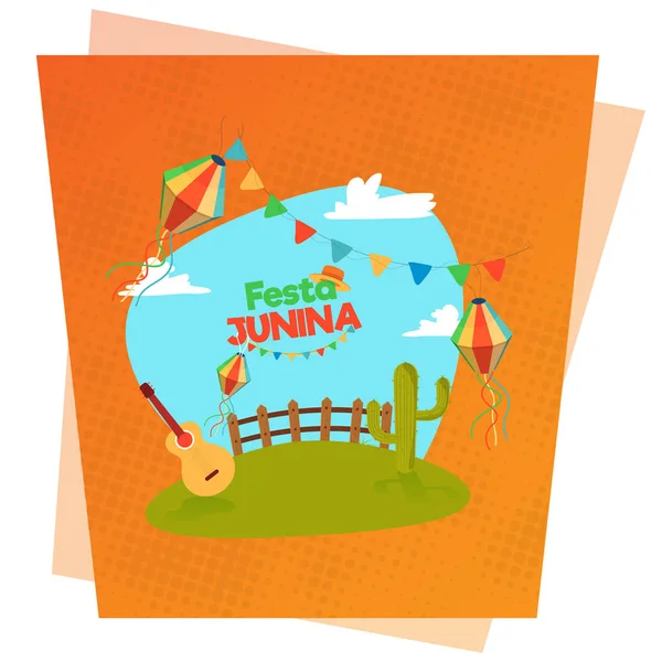 Festa Junina Vakantie Achtergrond — Stockvector