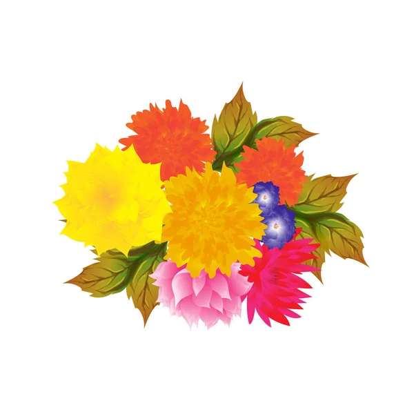 Hermosas Flores Acuarela Decoradas Fondo Puede Utilizar Como Tarjeta Felicitación — Archivo Imágenes Vectoriales