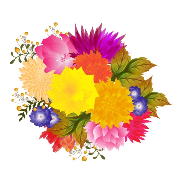 Hermosas Flores Acuarela Decoradas Fondo Puede Utilizar Como Tarjeta Felicitación — Vector de stock