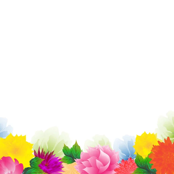 美しい水彩花は背景を装飾されています グリーティング カードや招待状カードのデザインとして使用することができます — ストックベクタ