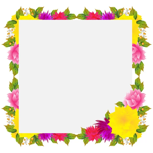 Hermosas Flores Acuarela Decoradas Fondo Puede Utilizar Como Tarjeta Felicitación — Vector de stock