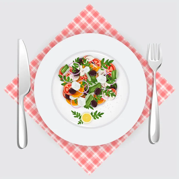 Salat Gesundes Frühstück Veganes Essen — Stockvektor