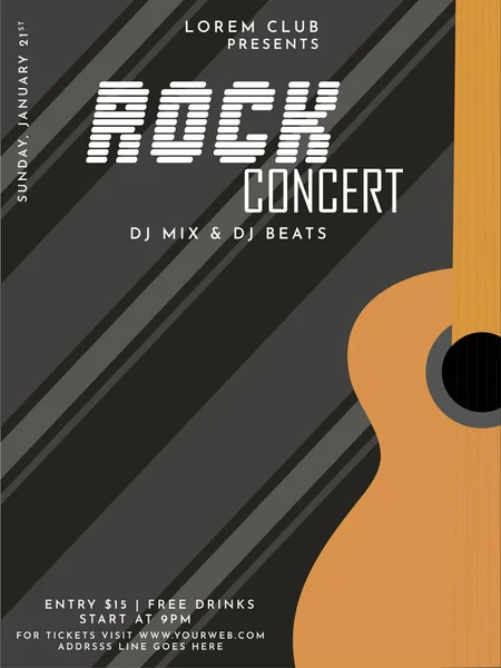 Musical Flyer Poster Banner Design — Stock Vector