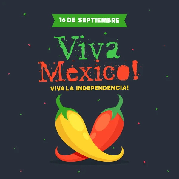 Día Independencia México — Vector de stock