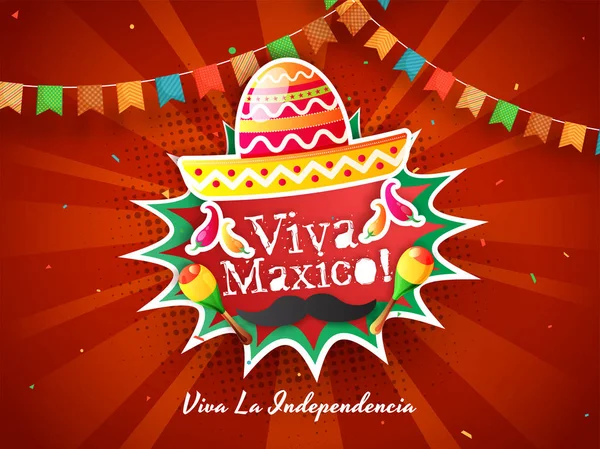 Día Independencia México — Vector de stock