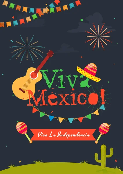 Dia Independência México Fundo —  Vetores de Stock