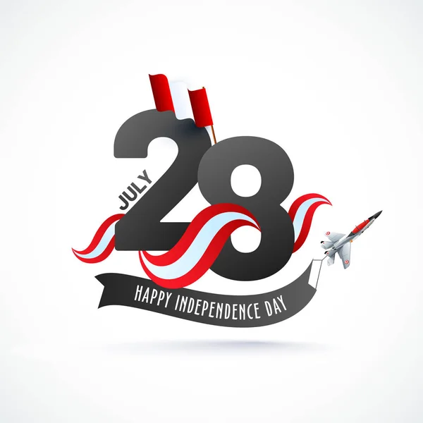 Día Independencia Perú Fondo Celebración — Vector de stock