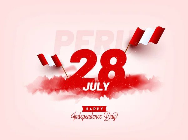 Dia Independência Peru Contexto Celebração — Vetor de Stock