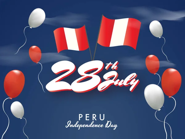 Bağımsızlık Günü Peru Kutlama Arka Plan — Stok Vektör
