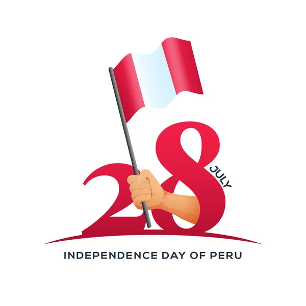 Unabhängigkeitstag Von Peru Feier Hintergrund — Stockvektor