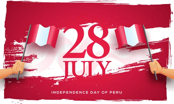 Día Independencia Perú Fondo Celebración — Archivo Imágenes Vectoriales