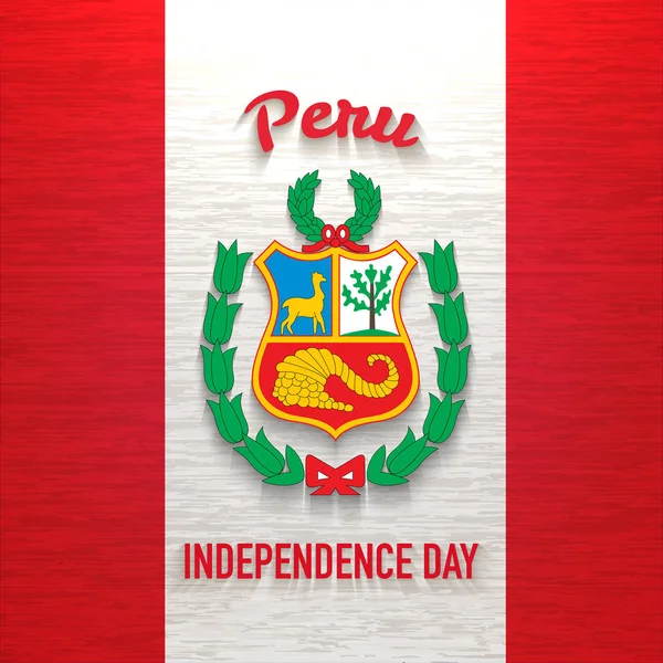 Día Independencia Perú Fondo Celebración — Vector de stock