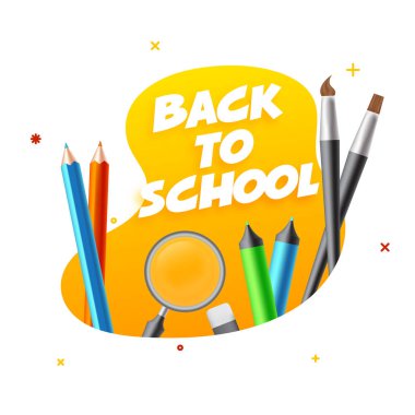 Okula, Poster, geri veya tasarım afiş.